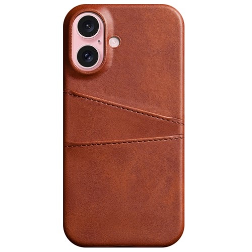 Coque Card Slots iPhone 16, Marron