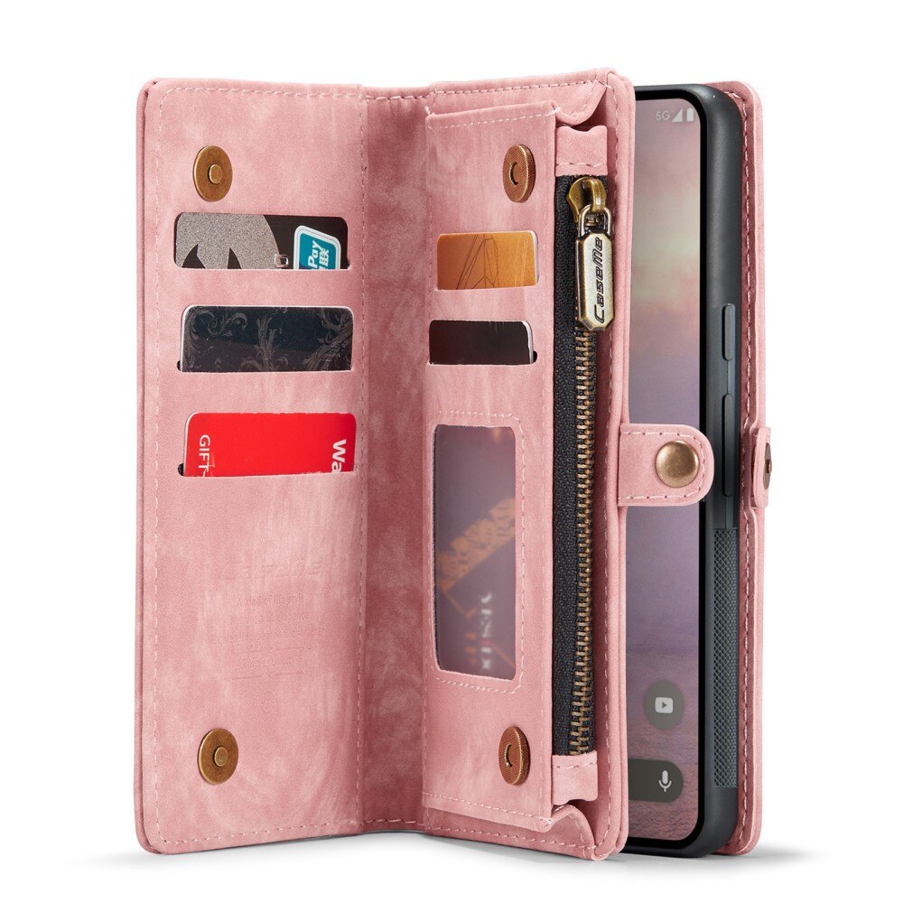 Étui portefeuille multi-cartes Google Pixel 9 Pro XL, Rose