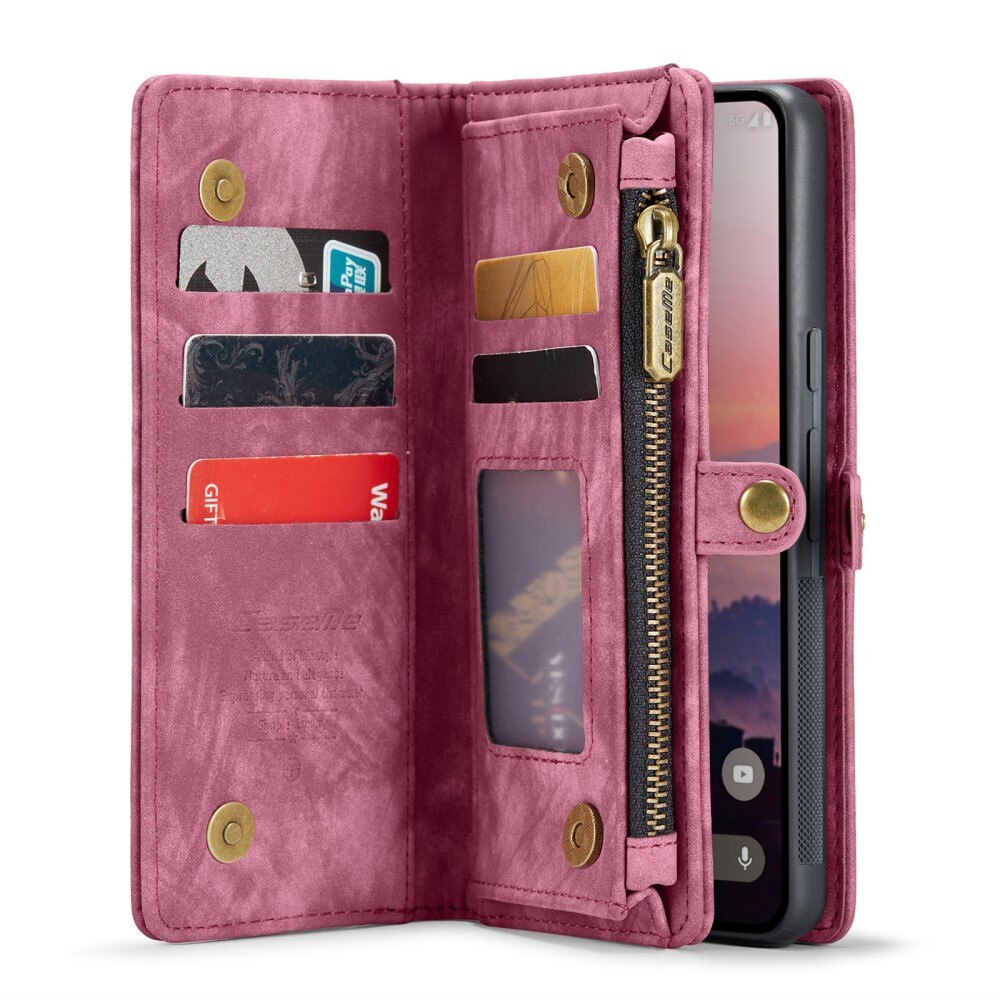 Étui portefeuille multi-cartes Google Pixel 9 Pro XL, Rouge