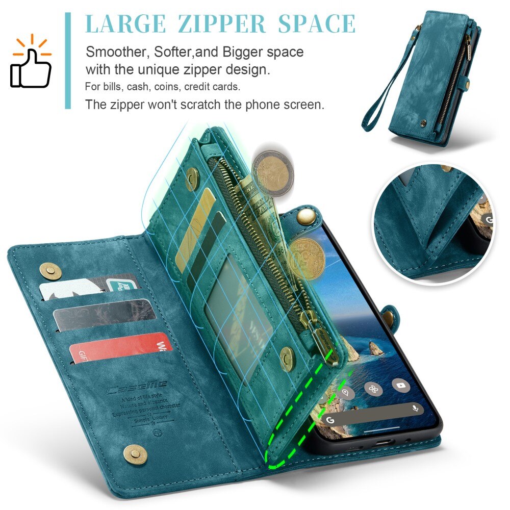 Étui portefeuille multi-cartes Google Pixel 9, Bleu