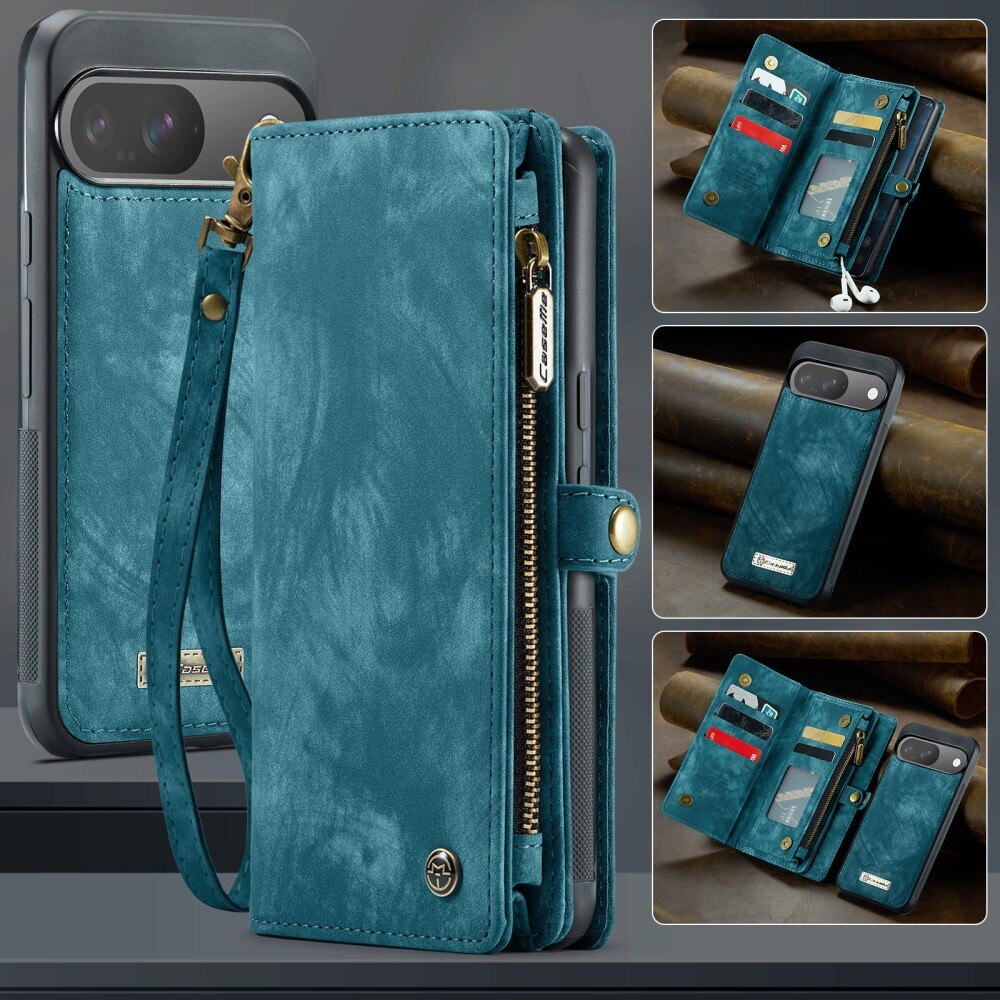 Étui portefeuille multi-cartes Google Pixel 9, Bleu
