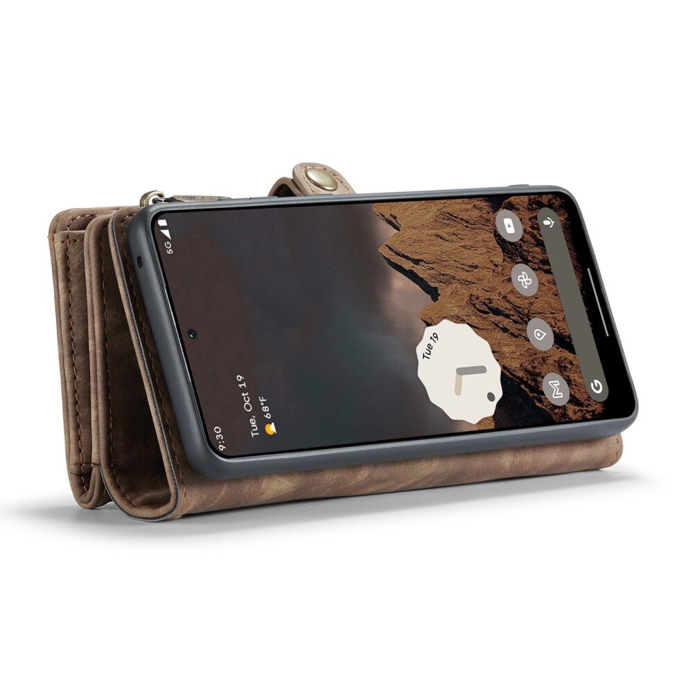 Étui portefeuille multi-cartes Google Pixel 9, Marron