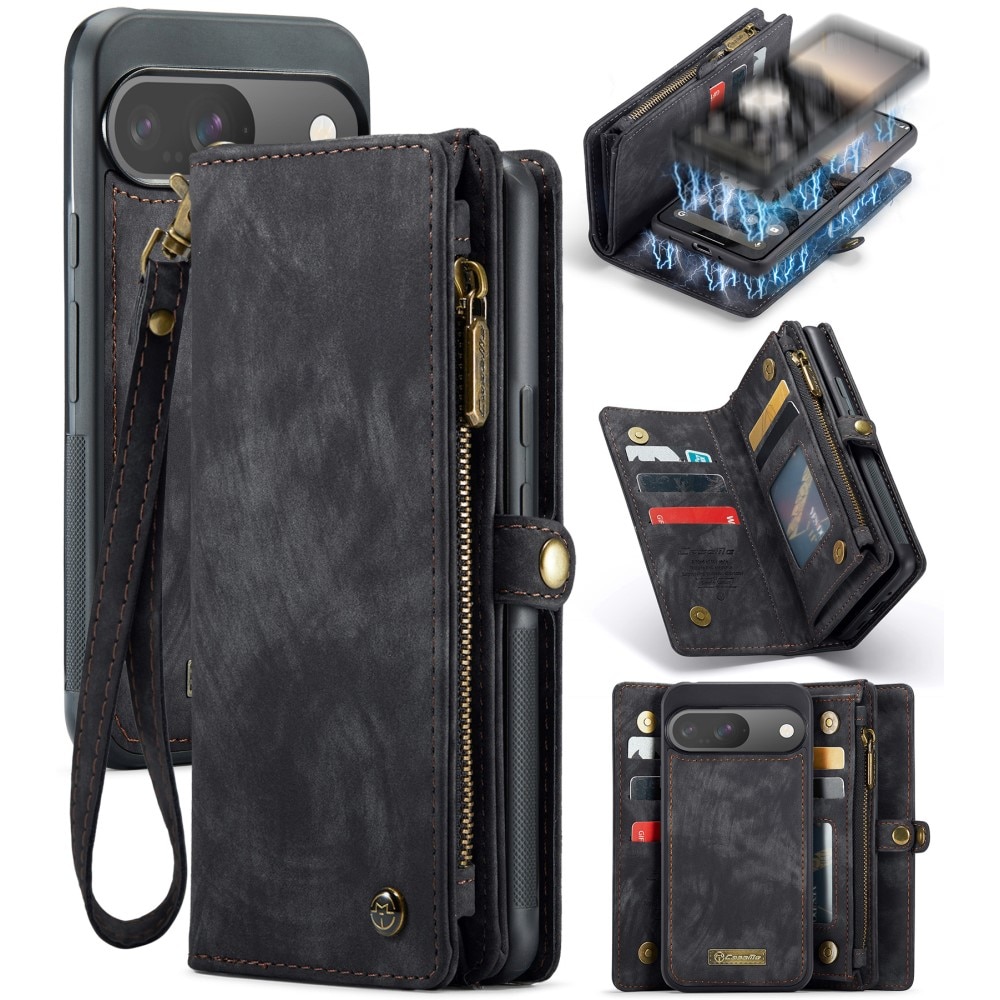 Étui portefeuille multi-cartes Google Pixel 9 Pro, Gris