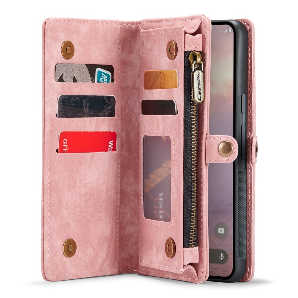 Étui portefeuille multi-cartes Google Pixel 9 Pro, Rose