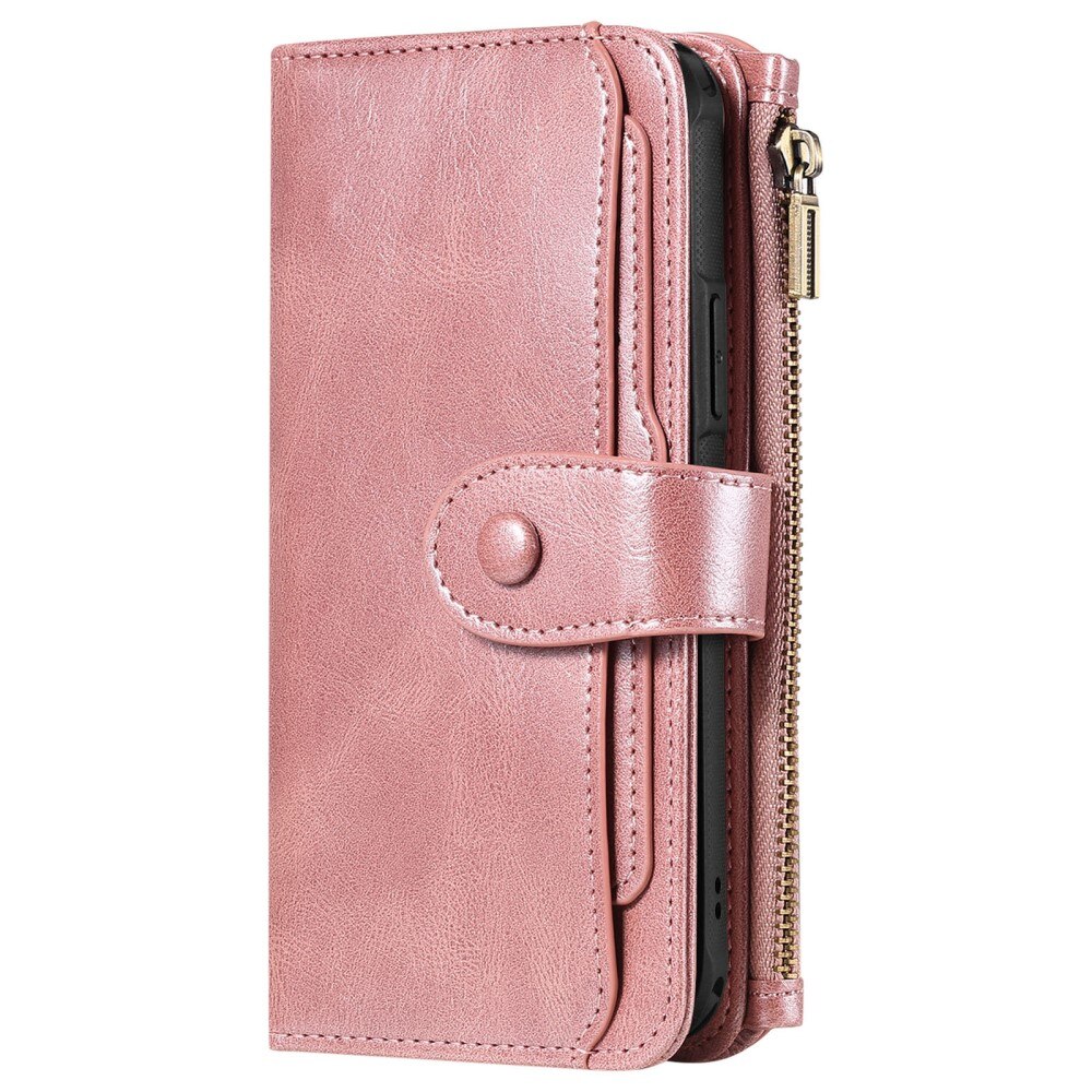 Magnet Leather Multi Wallet iPhone 16, rose