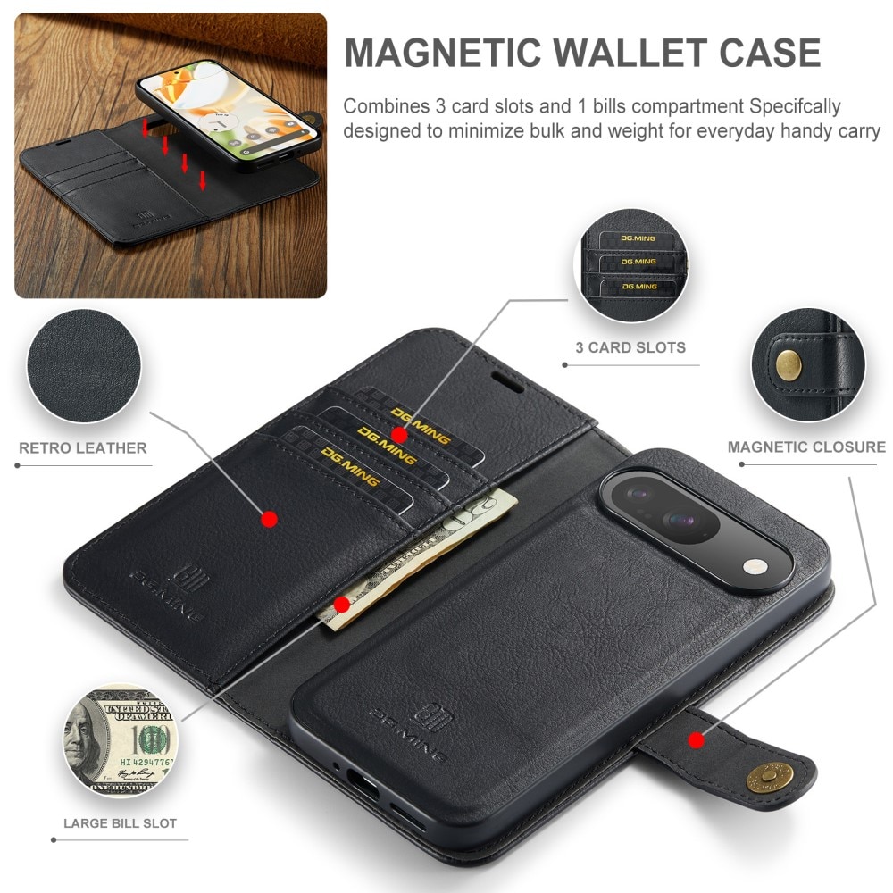 Étui portefeuille Magnet Wallet Google Pixel 9 Pro, Black