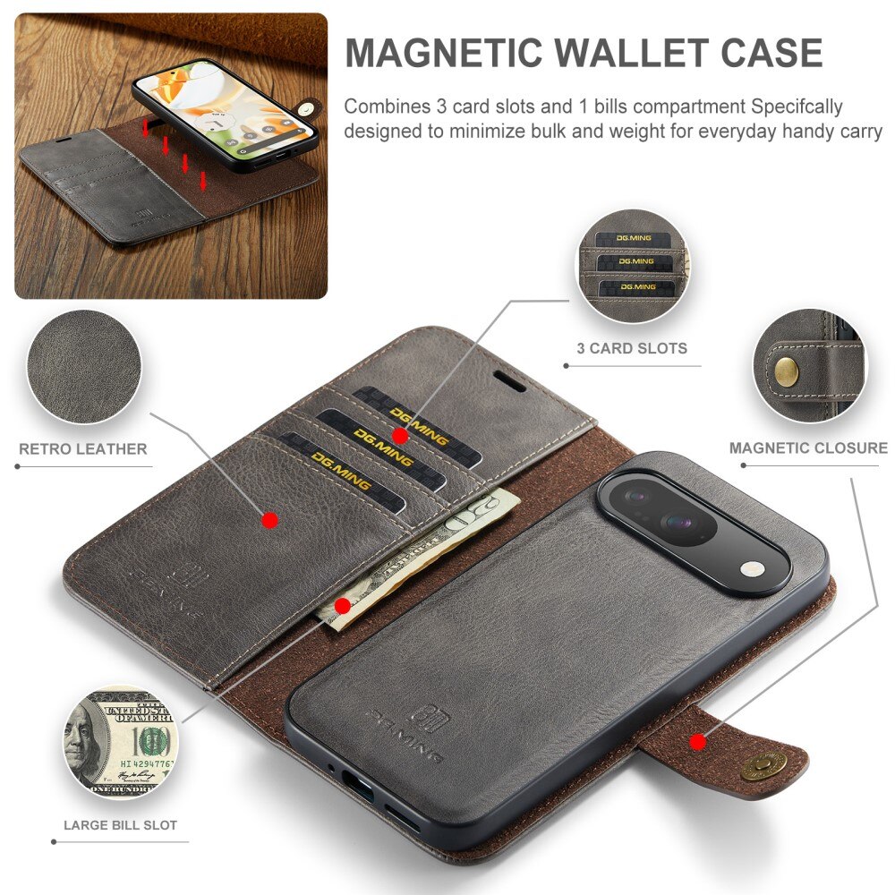 Étui portefeuille Magnet Wallet Google Pixel 9 Pro, Brown