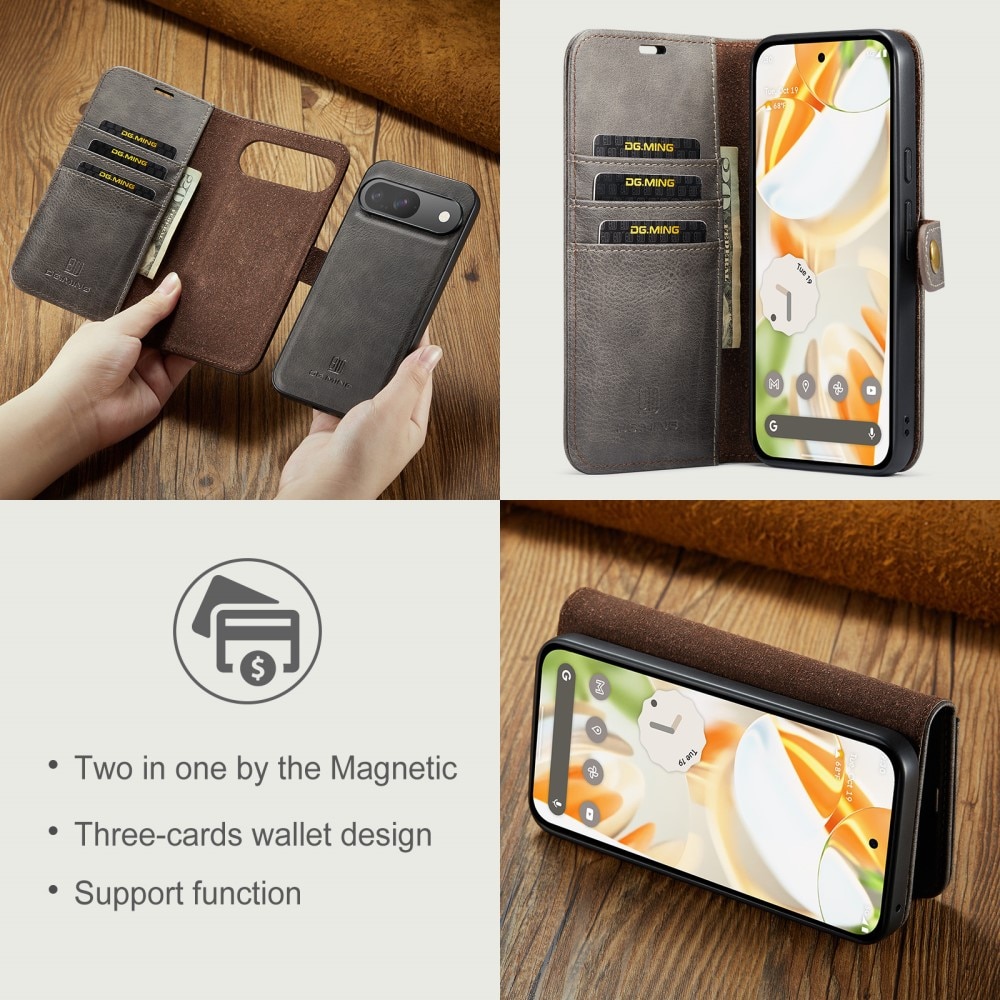 Étui portefeuille Magnet Wallet Google Pixel 9 Pro, Brown
