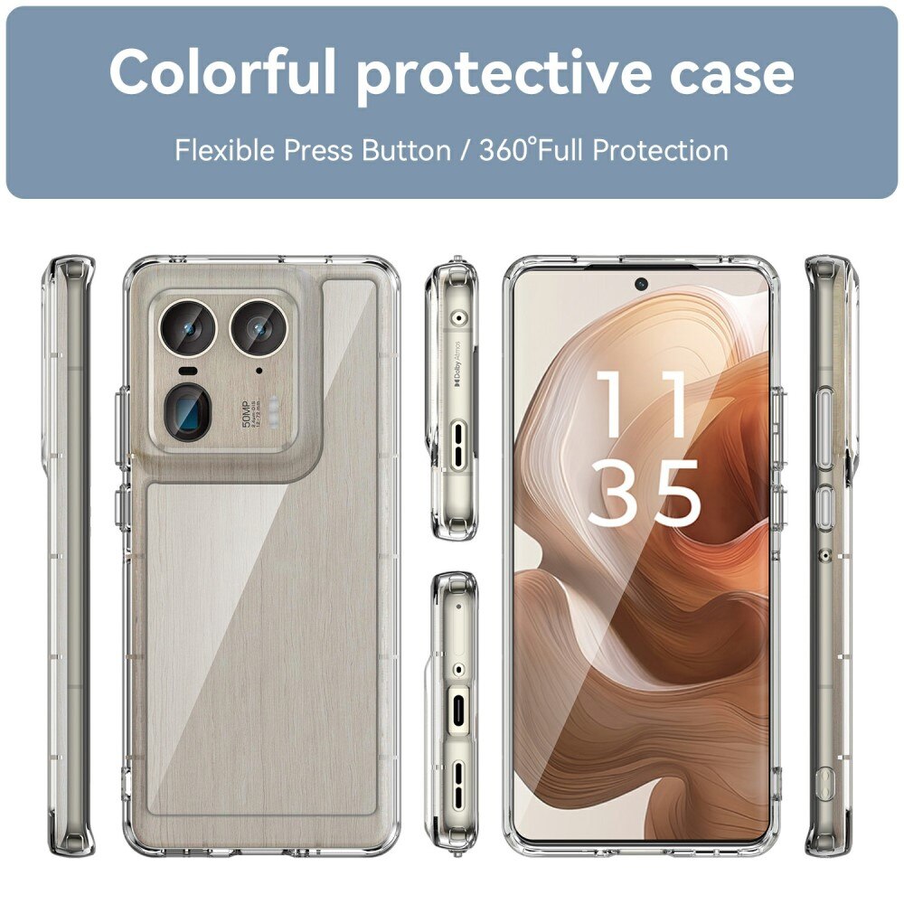 Coque hybride pour Motorola Edge 50 Ultra, transparent