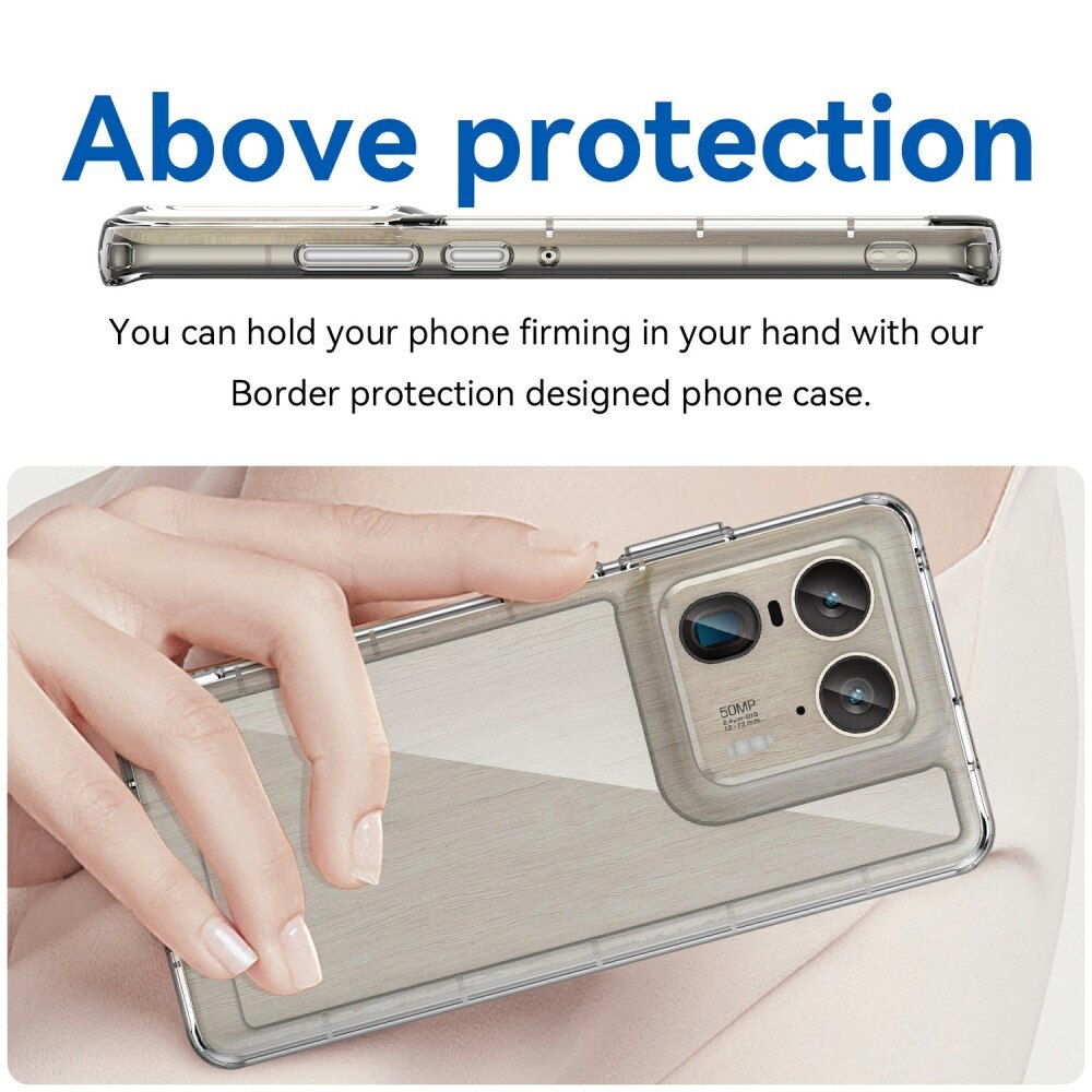 Coque hybride pour Motorola Edge 50 Ultra, transparent