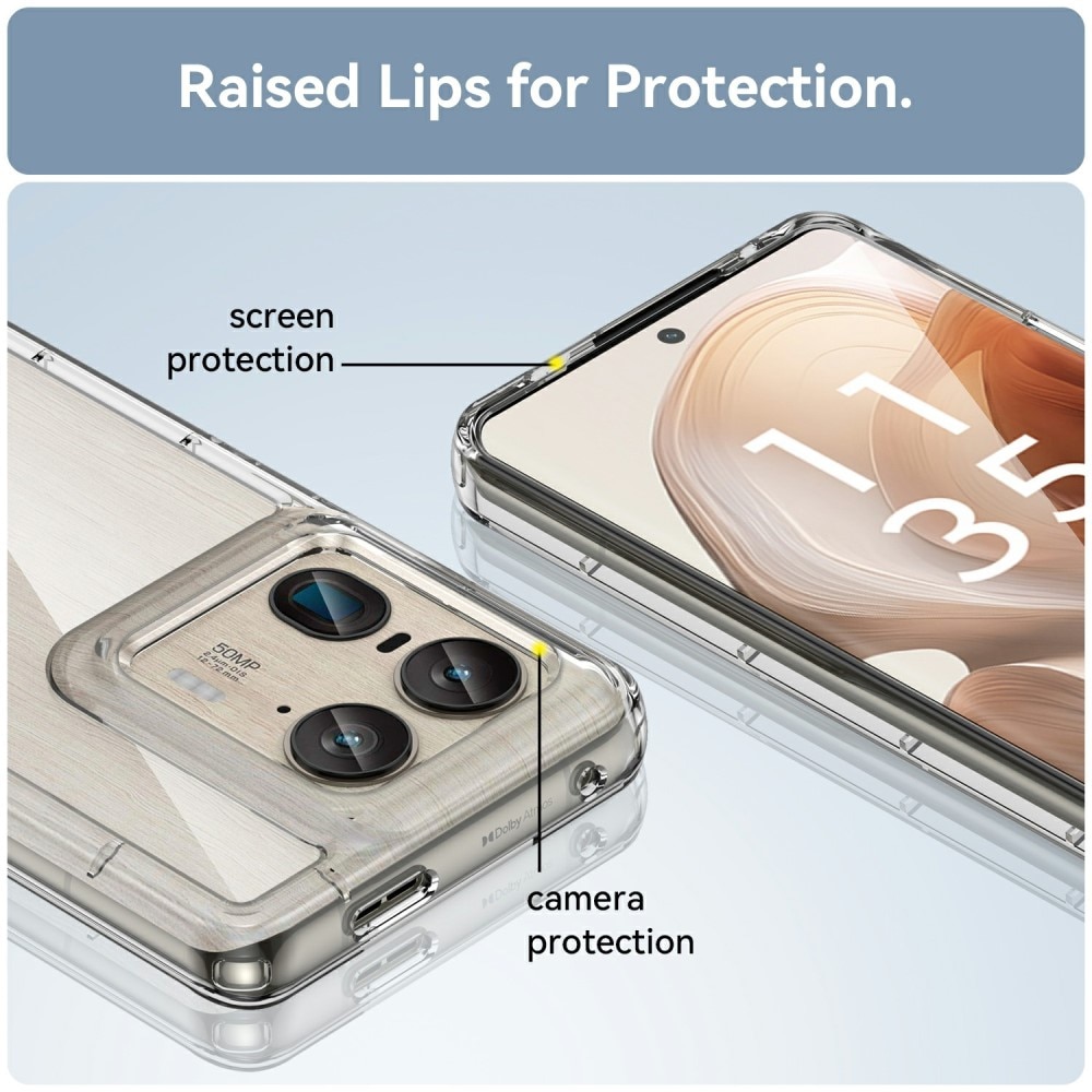 Coque hybride pour Motorola Edge 50 Ultra, transparent