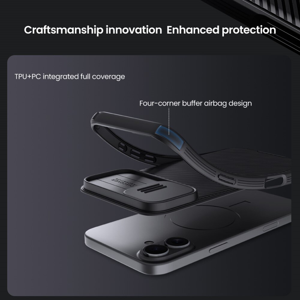 Coque CamShield iPhone 16, Noir