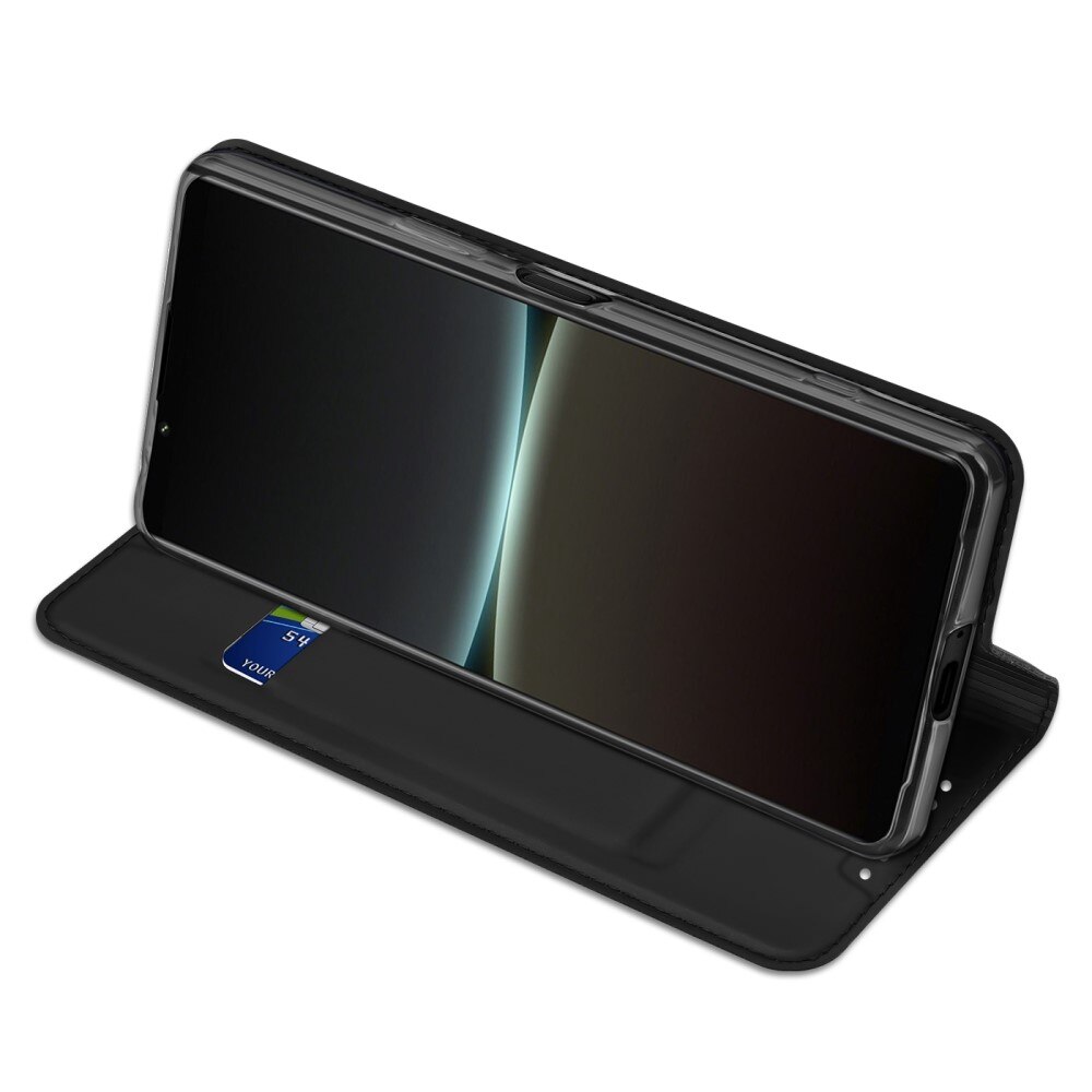 Étui portefeuille Skin Pro Series Sony Xperia 5 IV, Noir