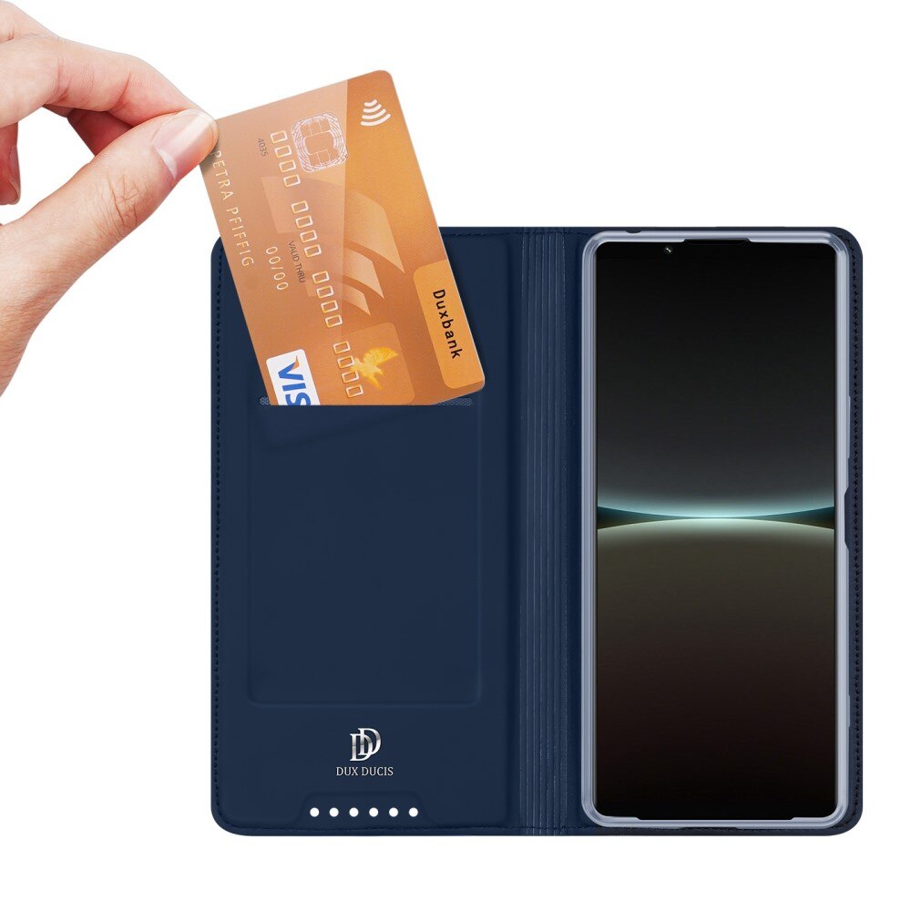 Étui portefeuille Skin Pro Series Sony Xperia 5 IV, Bleu