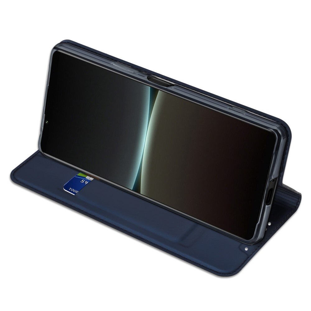 Étui portefeuille Skin Pro Series Sony Xperia 5 IV, Bleu