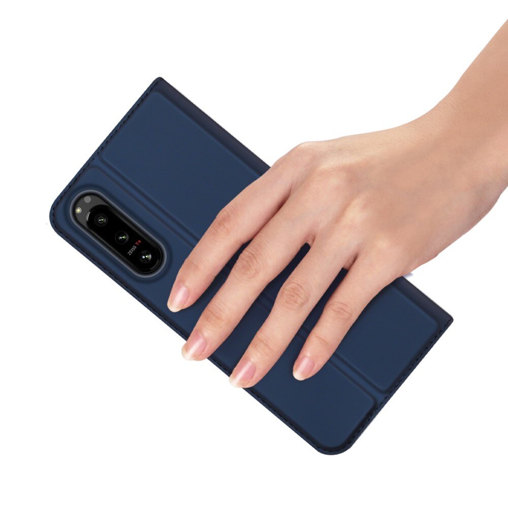 Étui portefeuille Skin Pro Series Sony Xperia 5 IV, Bleu