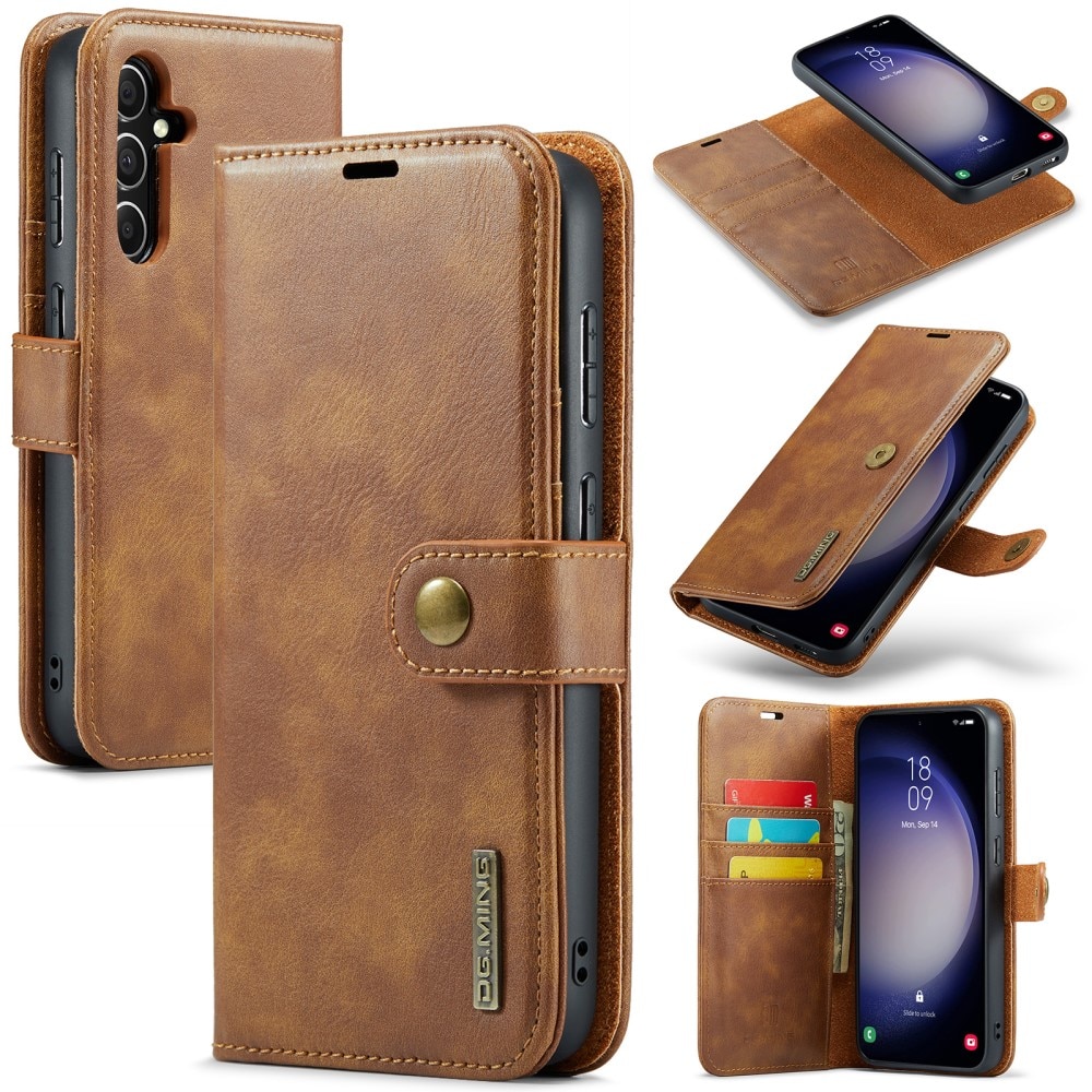 Étui portefeuille Magnet Wallet Samsung Galaxy S24 FE, Cognac