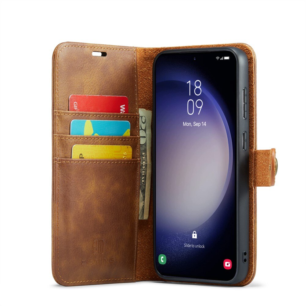 Étui portefeuille Magnet Wallet Samsung Galaxy S24 FE, Cognac