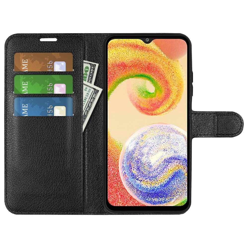 Coque portefeuille Samsung Galaxy A04, Noir