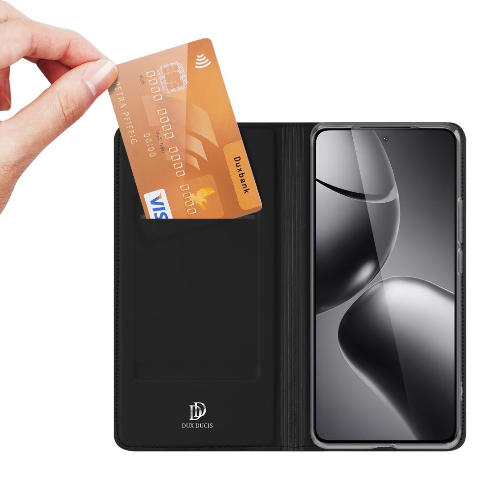 Étui portefeuille Skin Pro Series Xiaomi 14T Pro, Noir