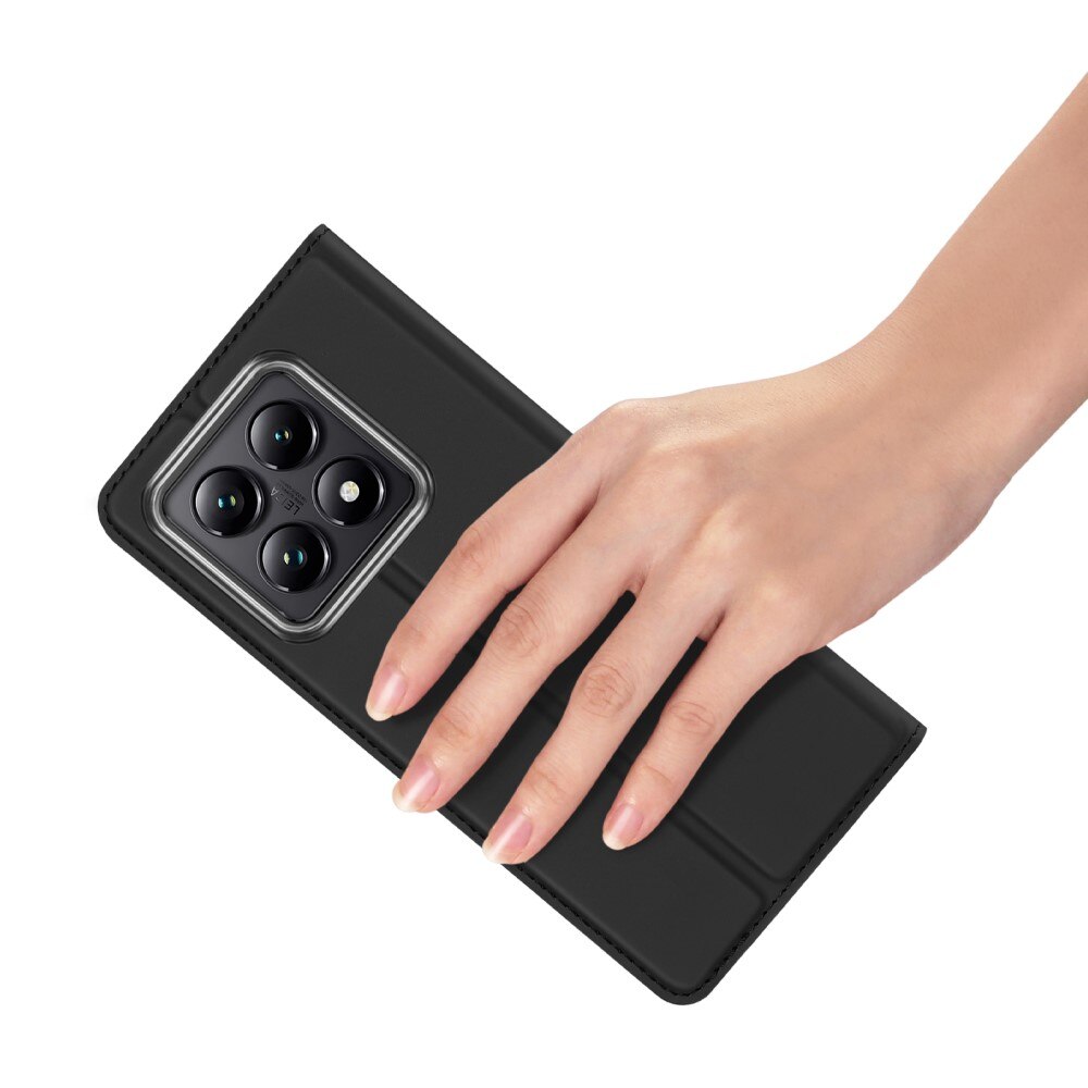 Étui portefeuille Skin Pro Series Xiaomi 14T Pro, Noir