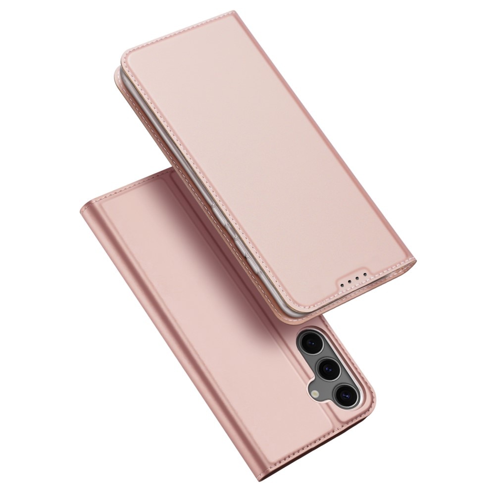 Étui portefeuille Skin Pro Series Samsung Galaxy S25, Or rose