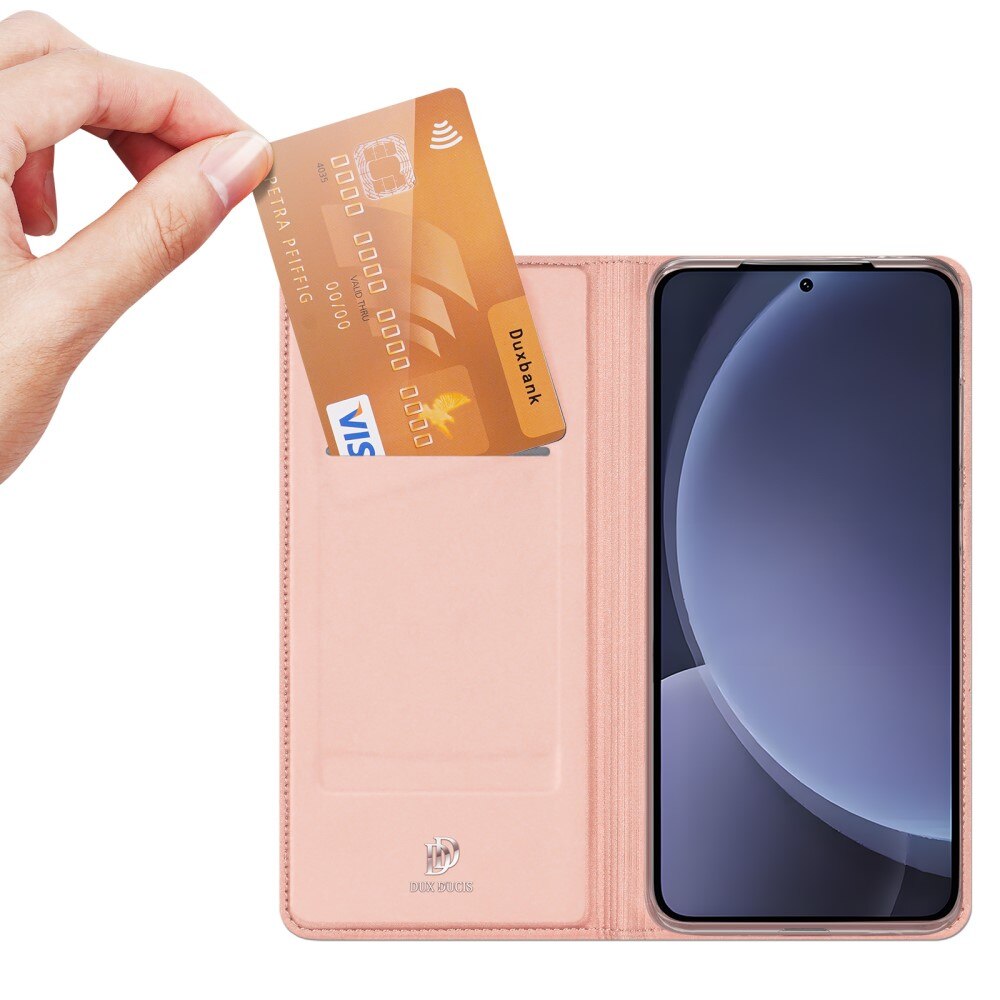 Étui portefeuille Skin Pro Series Samsung Galaxy S25, Or rose