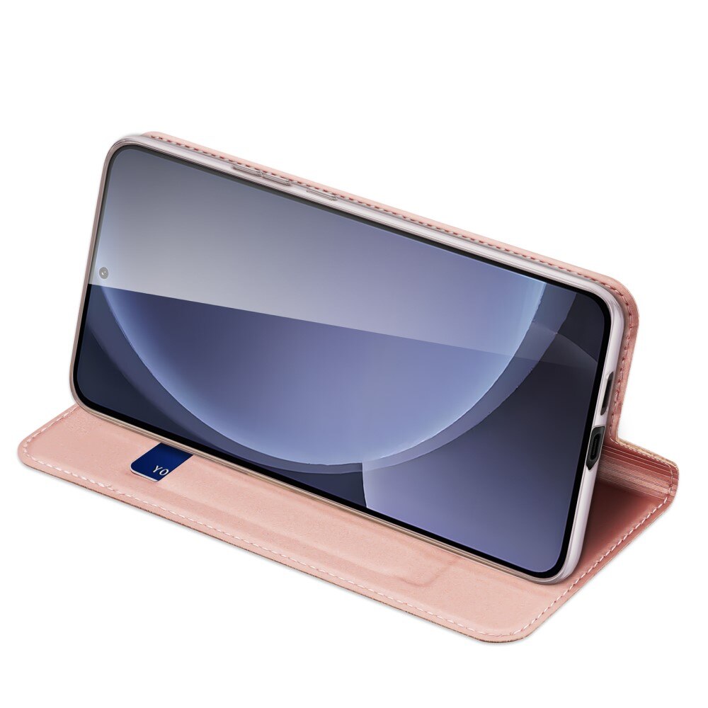Étui portefeuille Skin Pro Series Samsung Galaxy S25, Or rose