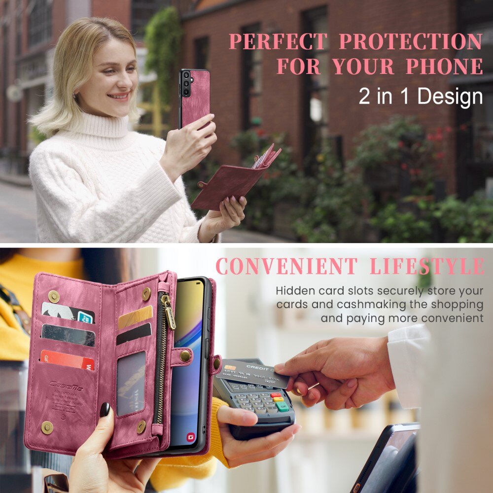 Étui portefeuille multi-cartes Samsung Galaxy A16, Rouge