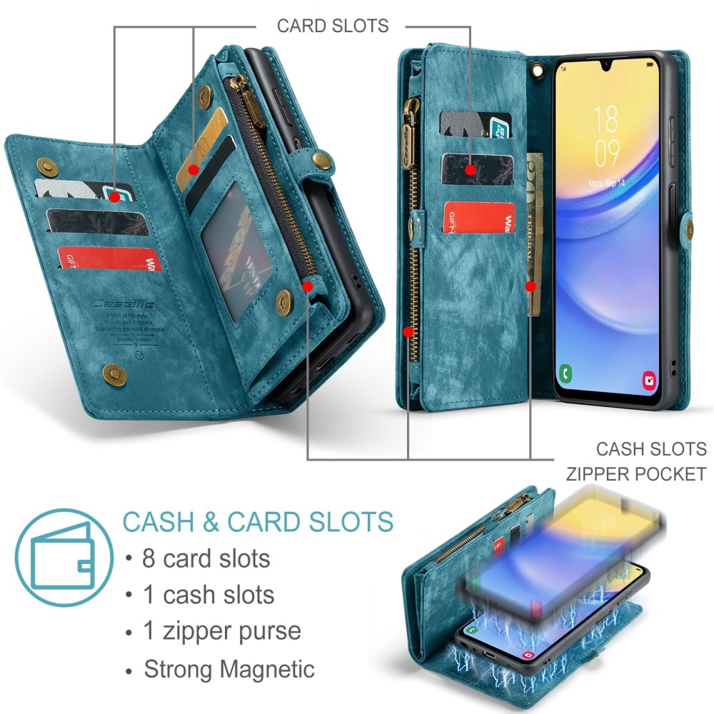 Étui portefeuille multi-cartes Samsung Galaxy A16, Bleu