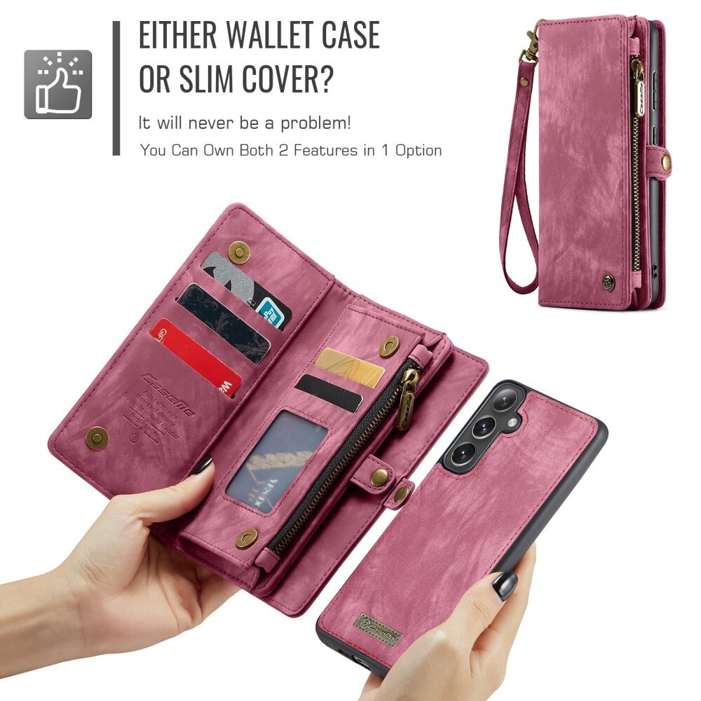Étui portefeuille multi-cartes Samsung Galaxy S24 FE, Rouge