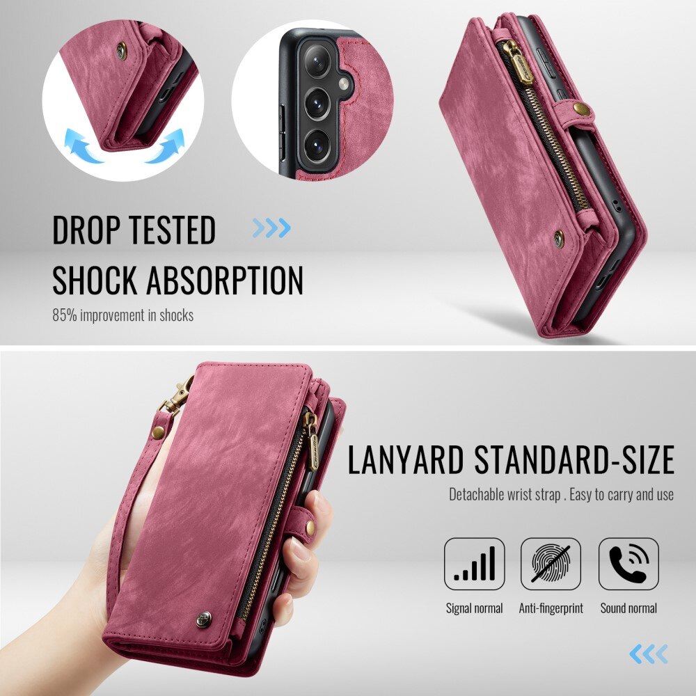 Étui portefeuille multi-cartes Samsung Galaxy S24 FE, Rouge