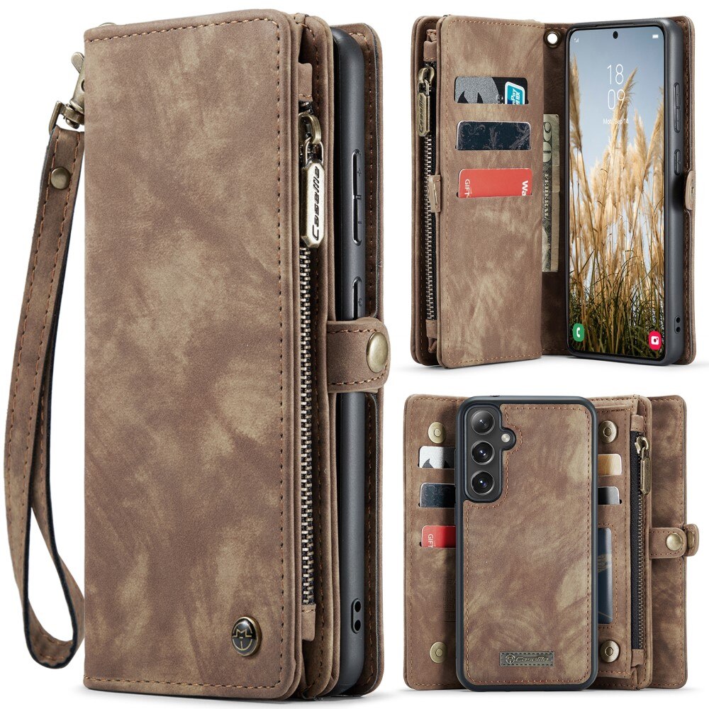 Étui portefeuille multi-cartes Samsung Galaxy S24 FE, Marron