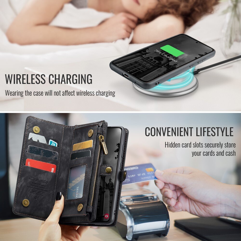 Étui portefeuille multi-cartes Samsung Galaxy S24 FE, Gris
