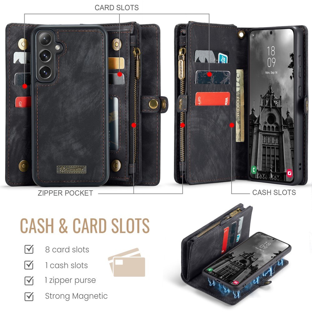 Étui portefeuille multi-cartes Samsung Galaxy S24 FE, Gris