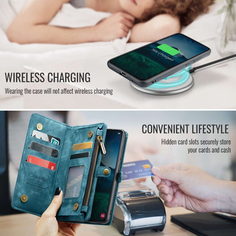 Étui portefeuille multi-cartes Samsung Galaxy S24 FE, Bleu