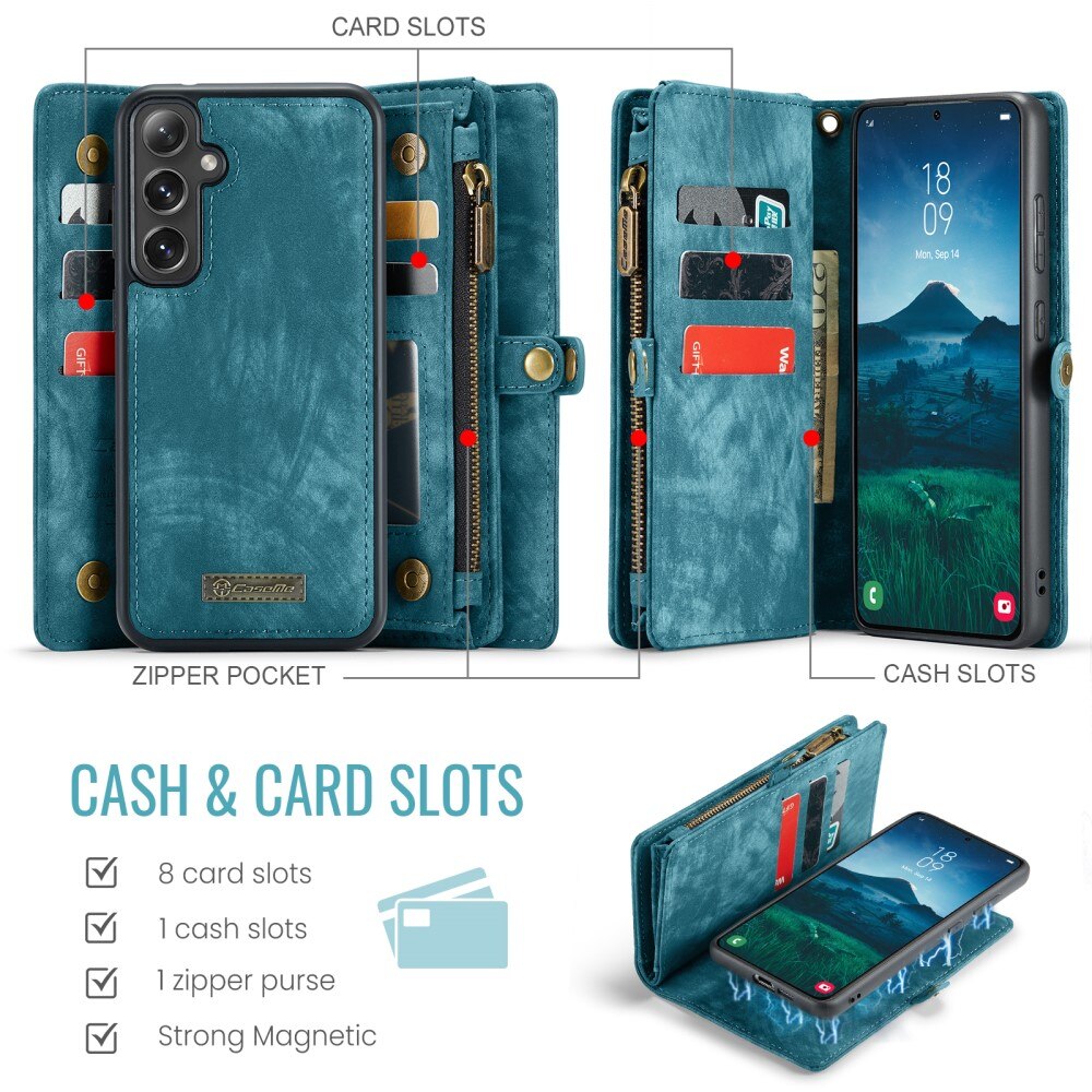 Étui portefeuille multi-cartes Samsung Galaxy S24 FE, Bleu