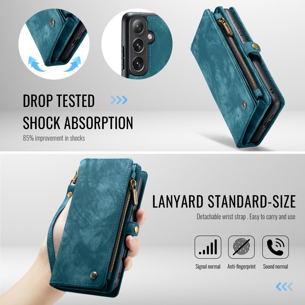 Étui portefeuille multi-cartes Samsung Galaxy S24 FE, Bleu