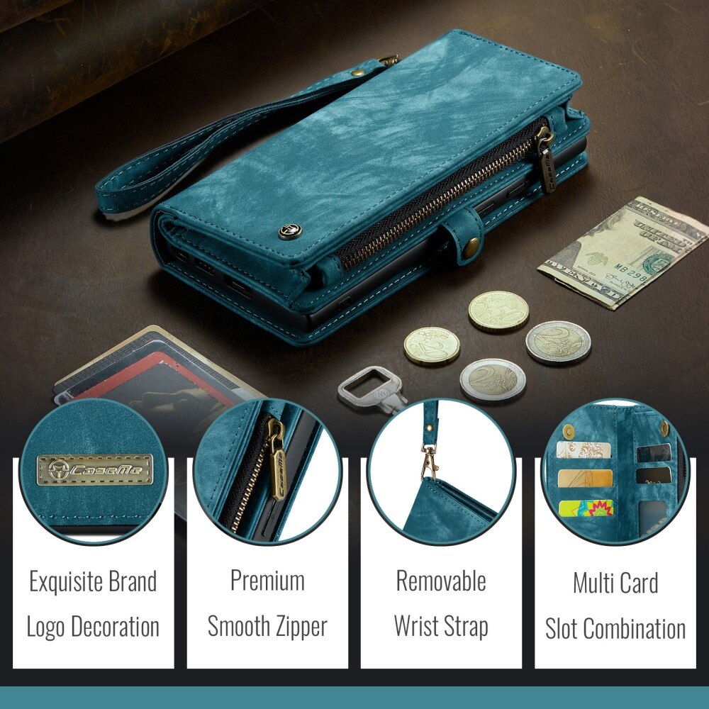 Étui portefeuille multi-cartes Samsung Galaxy S24 FE, Bleu