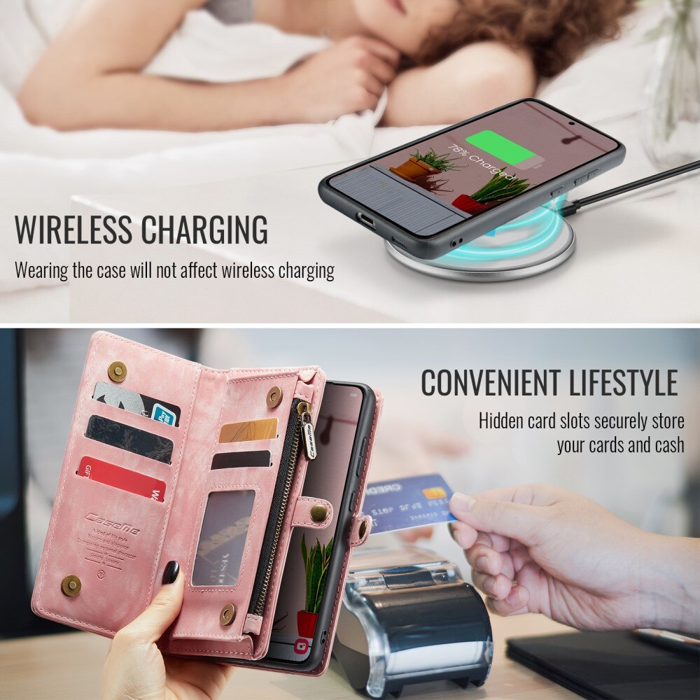 Étui portefeuille multi-cartes Samsung Galaxy S24 FE, Rose