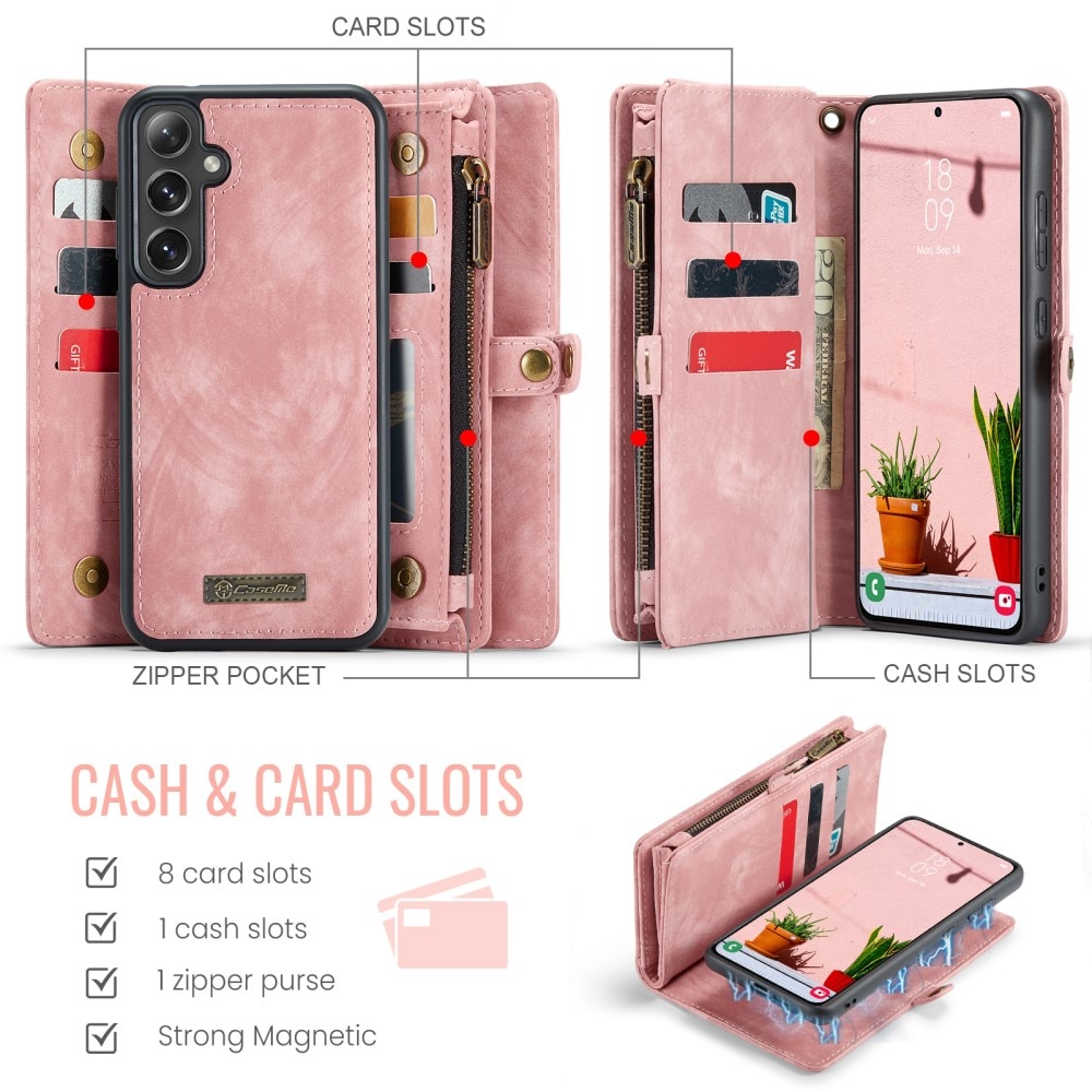 Étui portefeuille multi-cartes Samsung Galaxy S24 FE, Rose