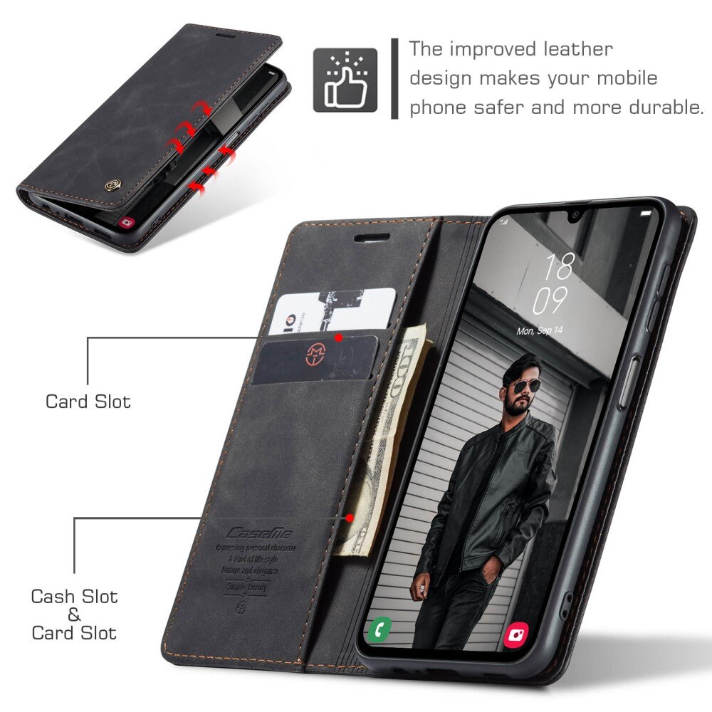 Étui portefeuille mince Samsung Galaxy A16, Noir