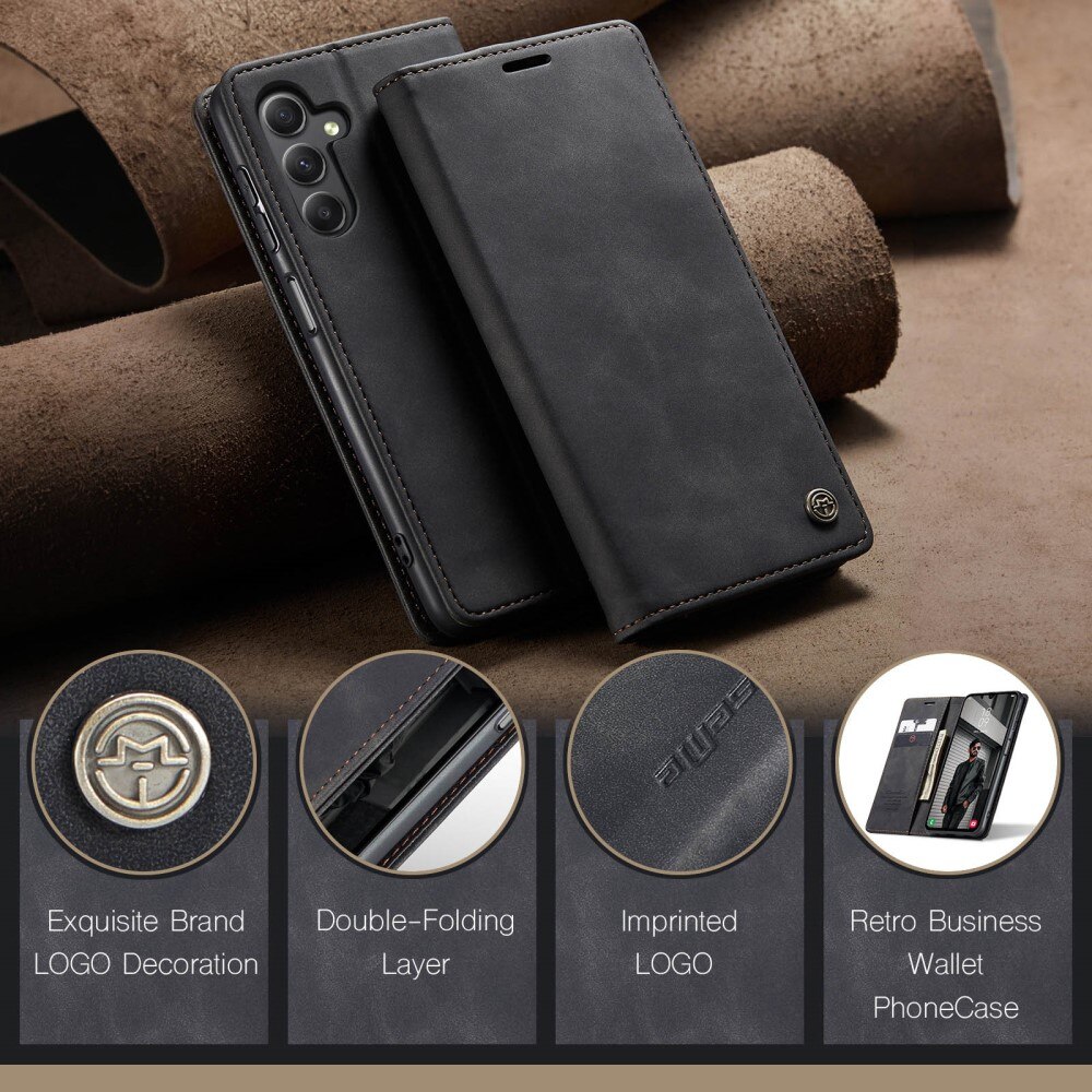Étui portefeuille mince Samsung Galaxy A16, Noir
