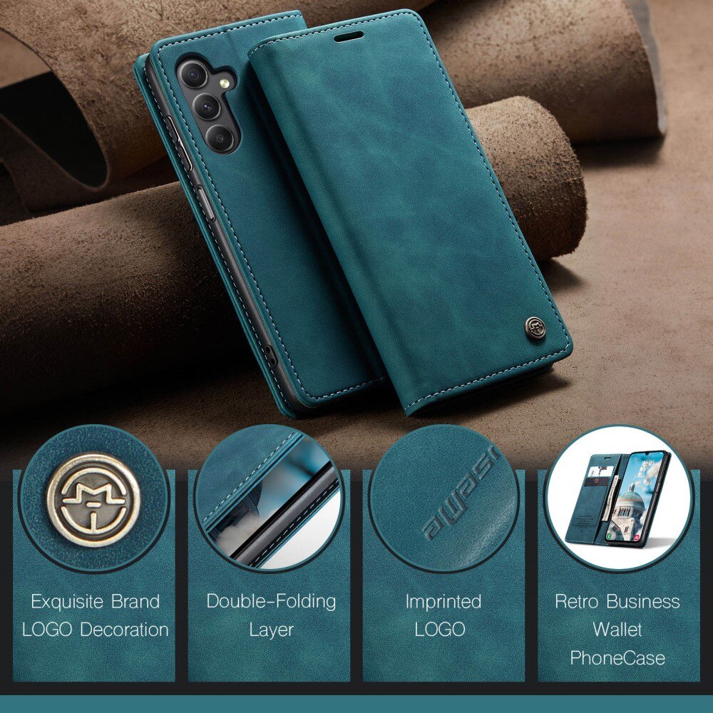 Étui portefeuille mince Samsung Galaxy A16, Bleu