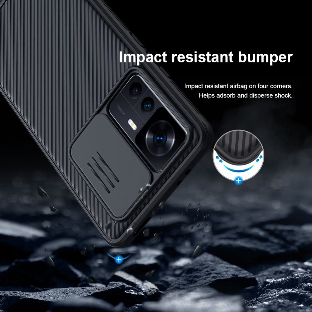 Coque CamShield Xiaomi 12T, Noir