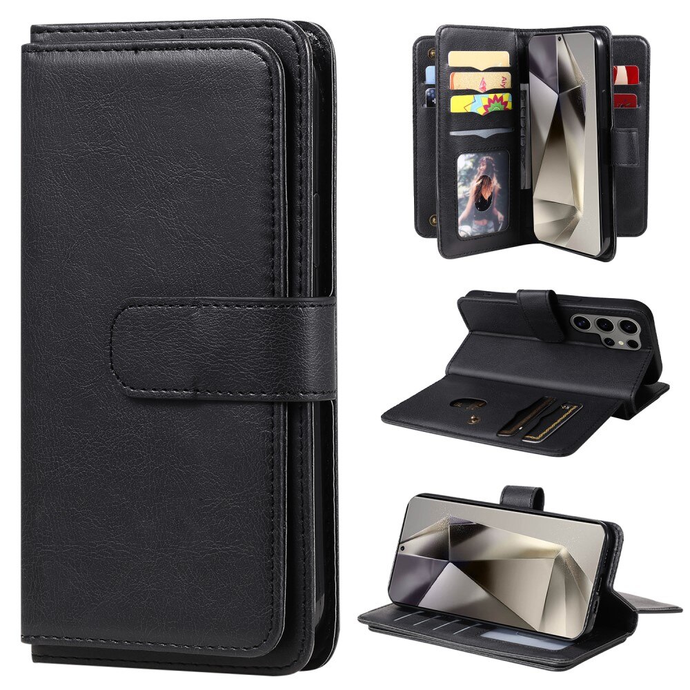 Coque portefeuille Multi-slot Samsung Galaxy S25 Ultra, noir