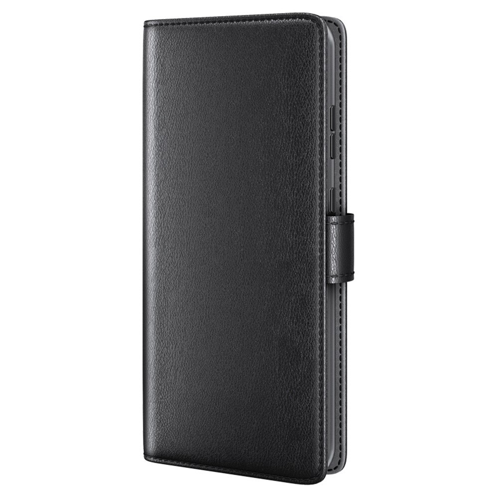 Étui en cuir veritable Motorola Moto G35, Noir