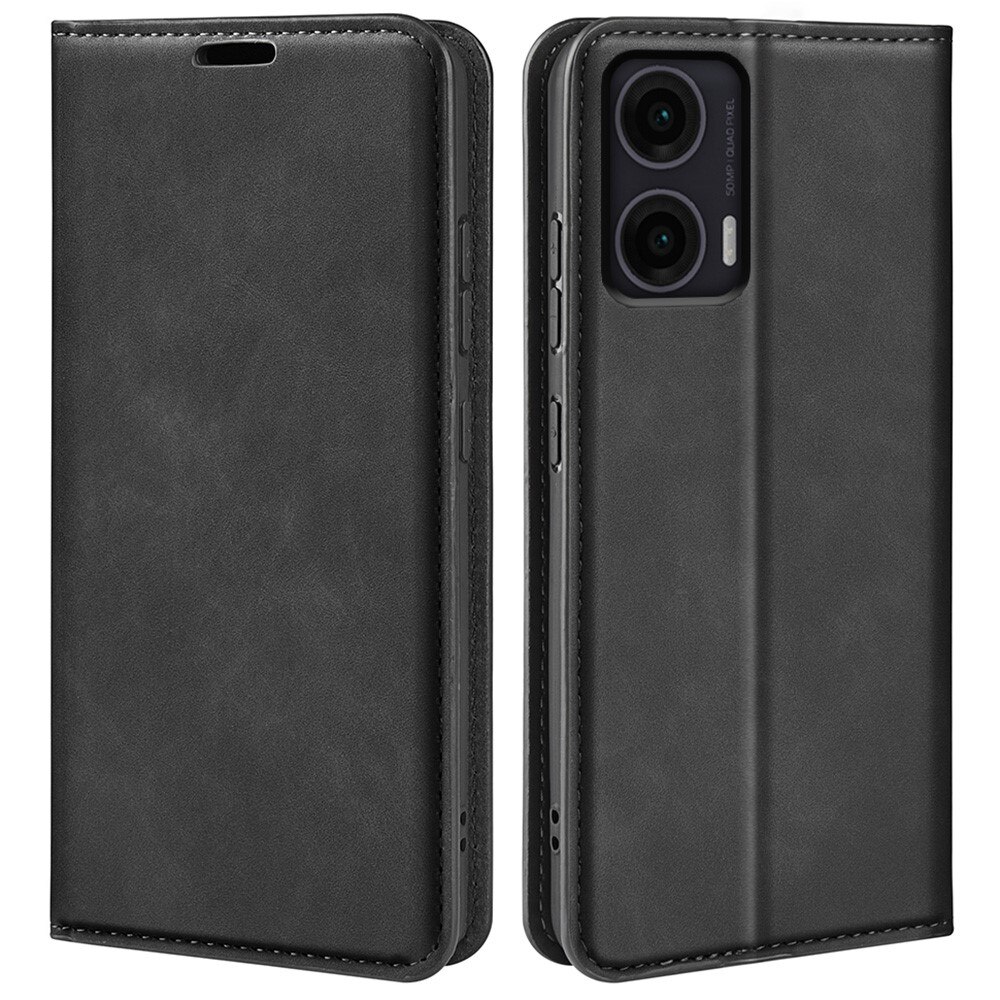 Coque portefeuille mince Motorola Moto G35, Noir