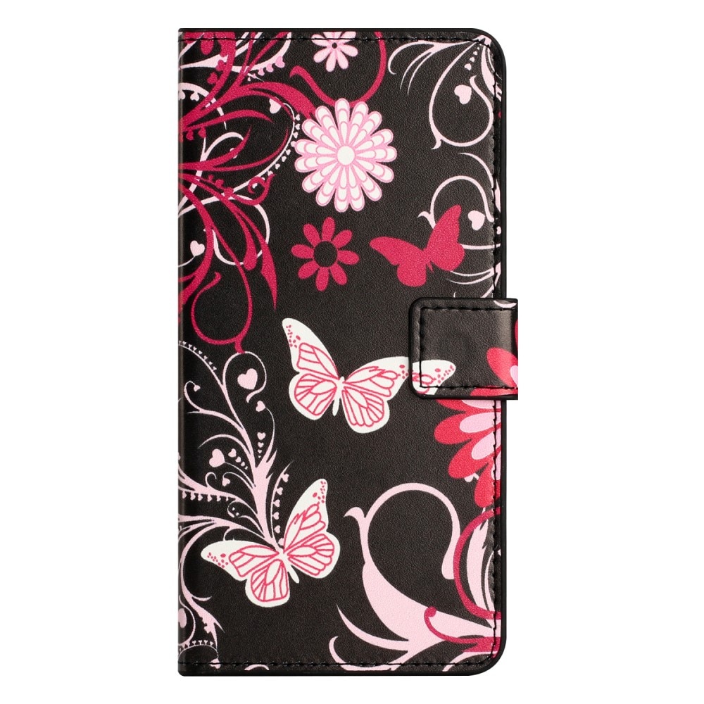 Étui portefeuille Samsung Galaxy A36, Papillon noir