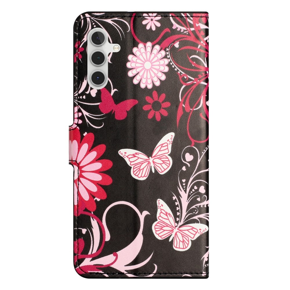 Étui portefeuille Samsung Galaxy A36, Papillon noir